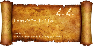 Lestár Lilla névjegykártya